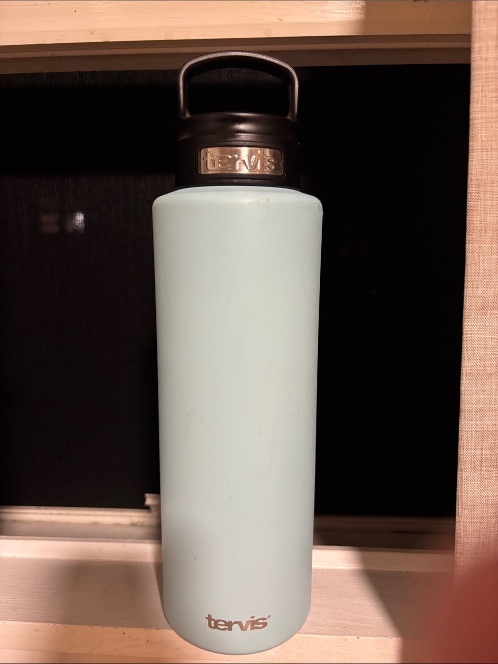 tervis Powder-Coated Stainless Steel Water Bottle - Pale Blue with Black Lid